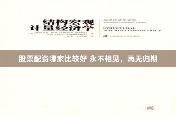 股票配资哪家比较好 永不相见，再无归期