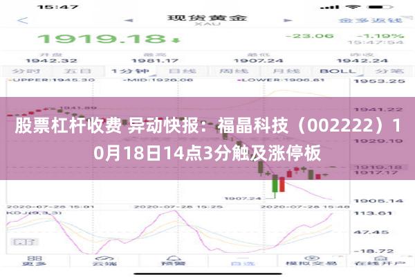 股票杠杆收费 异动快报：福晶科技（002222）10月18日14点3分触及涨停板