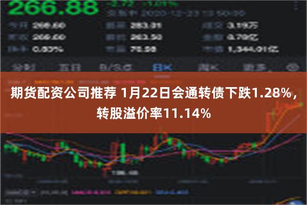 期货配资公司推荐 1月22日会通转债下跌1.28%，转股溢价率11.14%